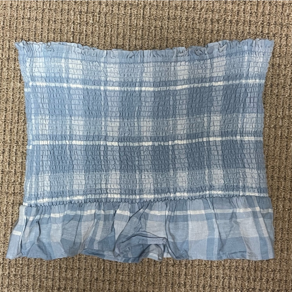 American Eagle Outfitters Light Blue Smocked tank tube Top womans XS